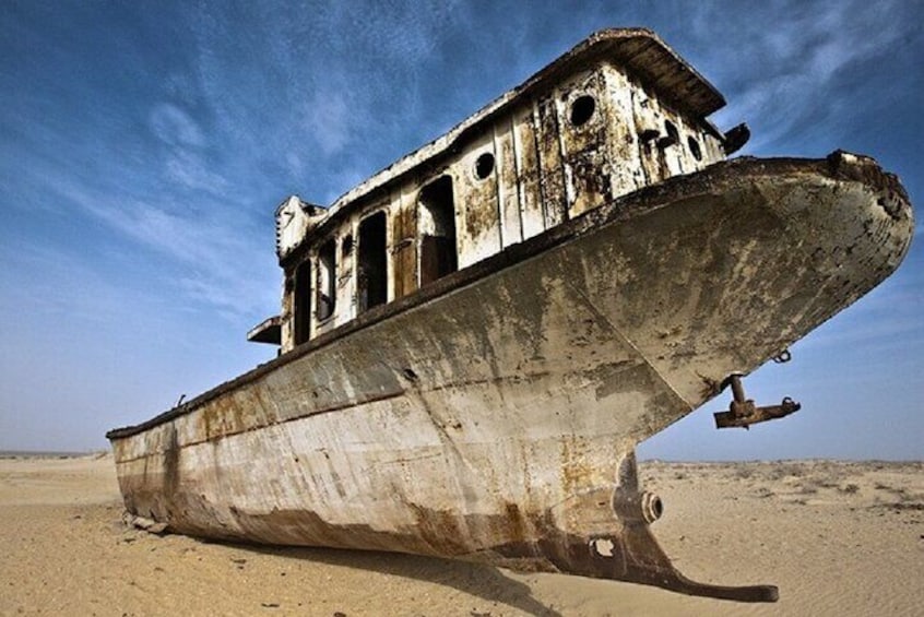 Aral sea abandoned/cast away ship.