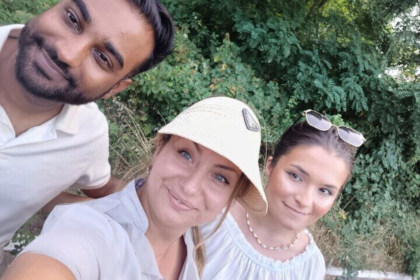 Tourists with the guide