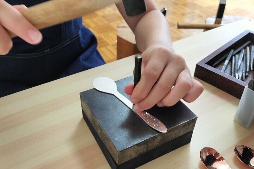 Pure Silver Spoon Making Workshop in Kyoto