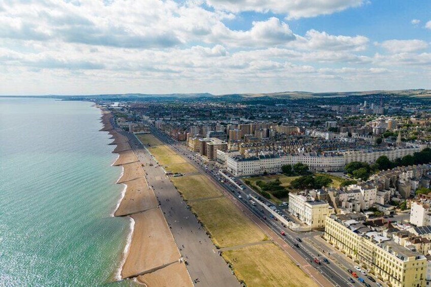 Flying over Brighton