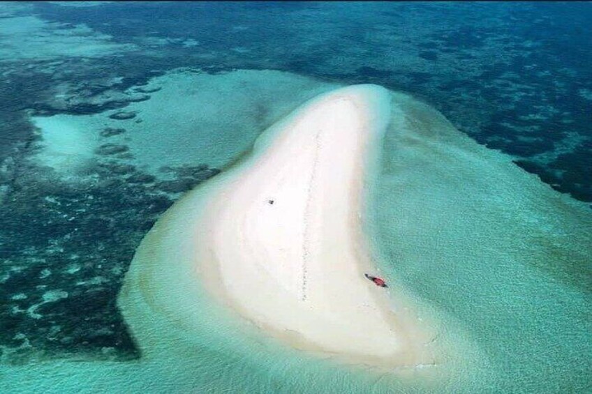 Private Pungume sandbank beach and swimming with seaturtles