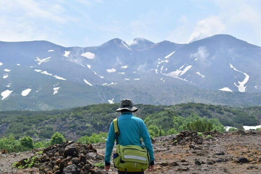 Mt. Tokachi Private Trekking Tour with Spectacular mountain view