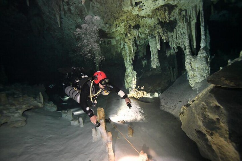 Entering the Bat Cave Dive . Our second dive