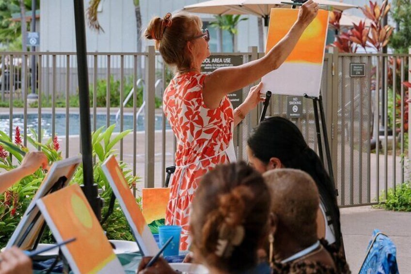 Hawaiian Style Paint Party, Kapolei Oahu