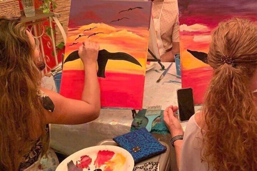 Be The Artist with at our Hawaiian Style Paint Party