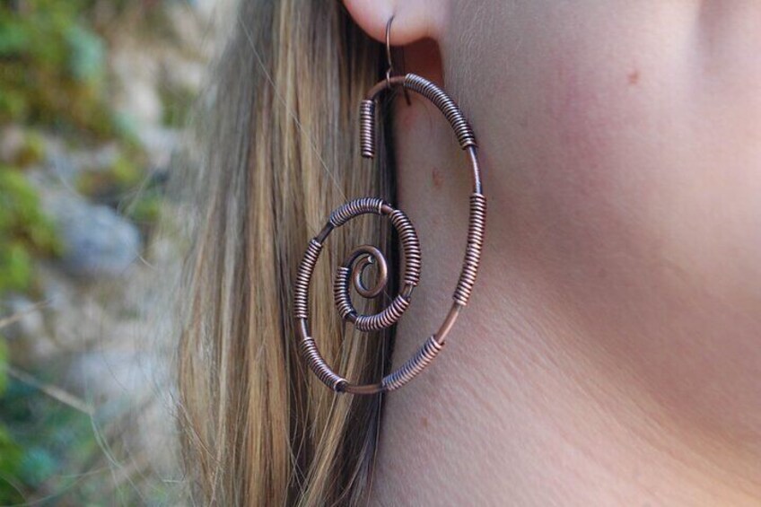 Creating Your Own Copper Wire Earrings Activity in Mostar