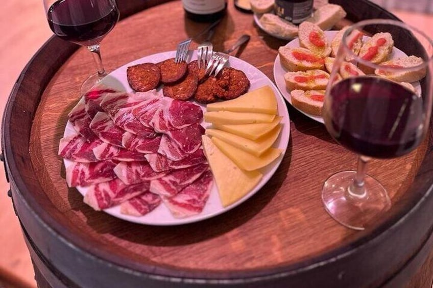 Cheese and ham platter