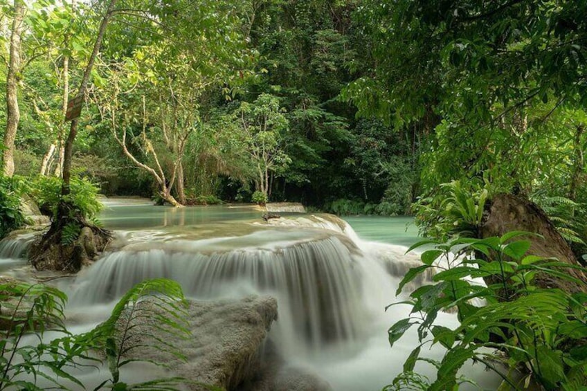  Kuang Si Waterfall, Tree Top Cafe, Ziplining and Lunch