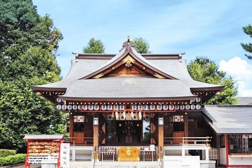 Hikawa Shrine Blessing and Ema Prayer Experience in Nakano