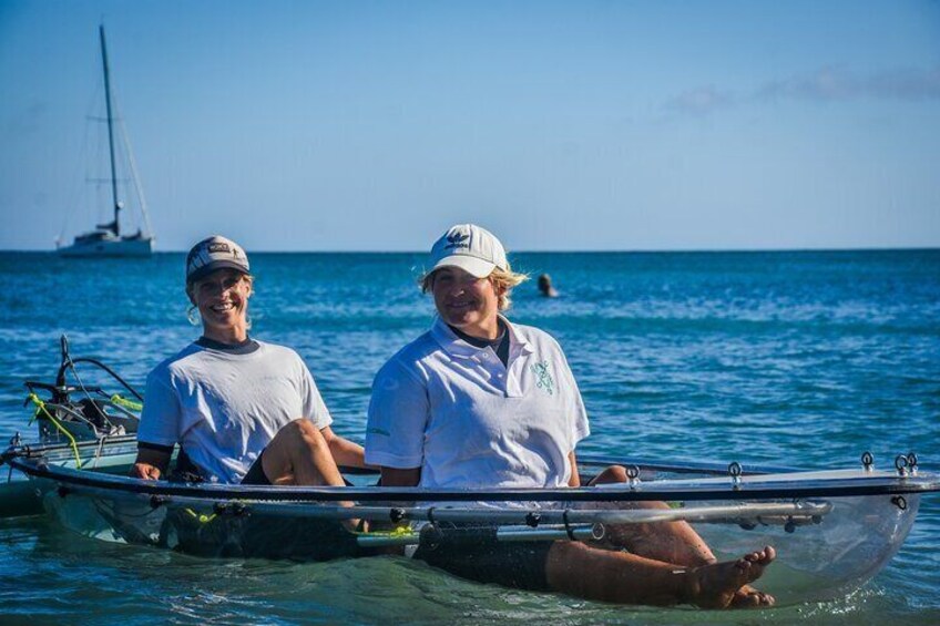 Transparent Electric Kayaks with Guide