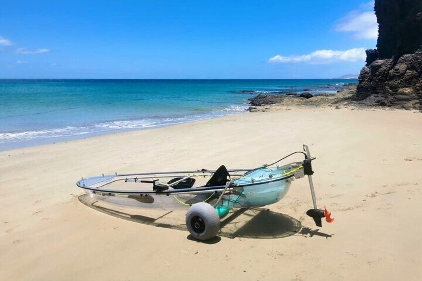 Transparent Electric Kayaks with Guide