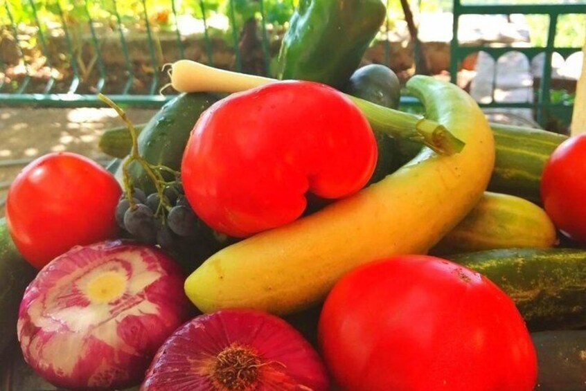 Organic vegetables from the garden