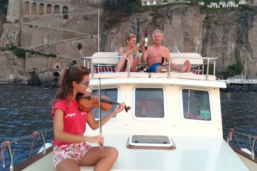 live violin at sunset