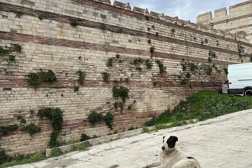 Byzantion Walk Way and City Walls in Istanbul