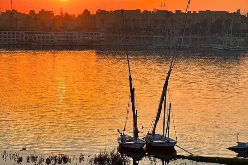 Luxury sunset felucca in Aswan