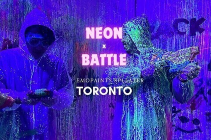 Neon Battle Splatter Painting in Toronto