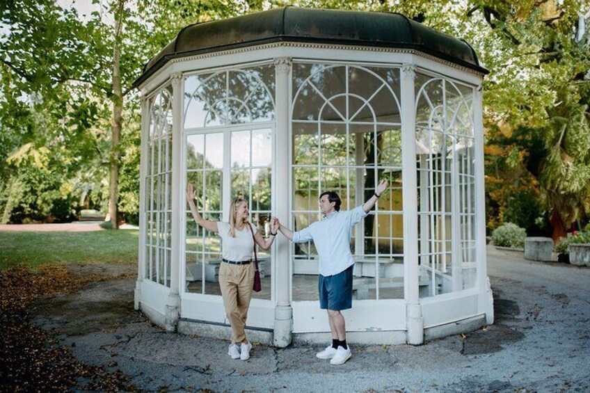 Hellbrunn's Gazebo: Step into the film's iconic love scenes, where 'Sixteen Going on Seventeen' echoes and romance comes alive.