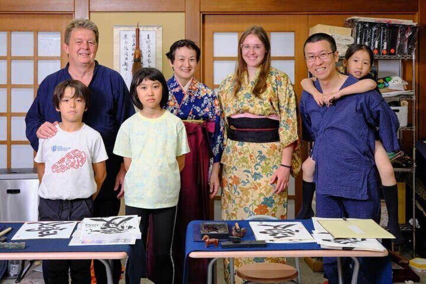 Shared Calligraphy Activity in Tokyo Shinagawa