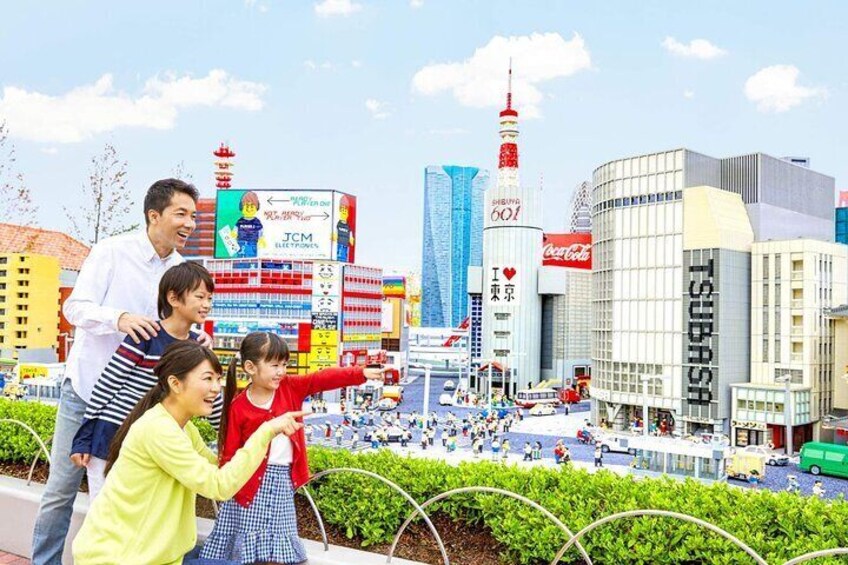 Take a look at the different cities in Japan, all built-in lego bricks at the Miniland