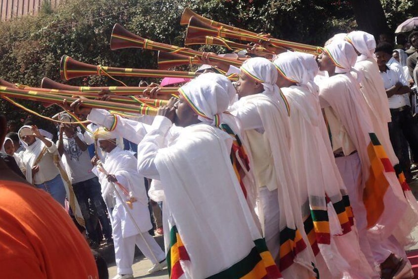 Orthodox procession in Addis Ababa