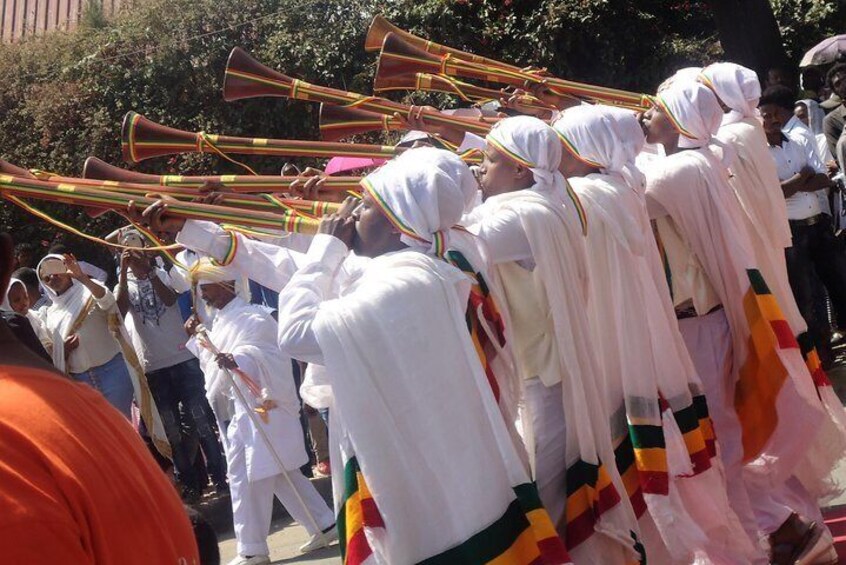 Orthodox procession in Addis Ababa