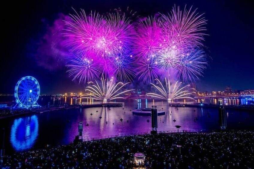 Dubai New Year 2025 Eve: Burj Khalifa Fireworks & Dhow Cruise