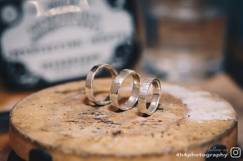 Forge a Hammered Silver ring Georges Street