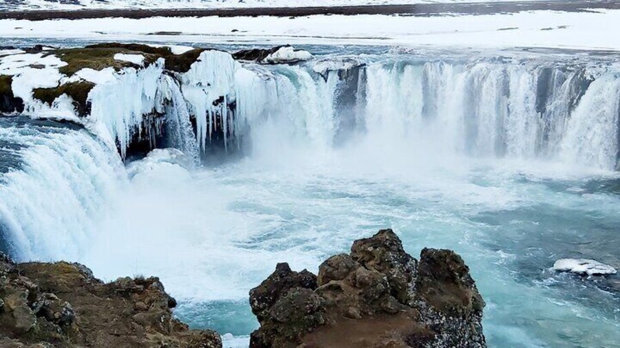 Winter Combo Godafoss Christmas House and The Forest Lagoon