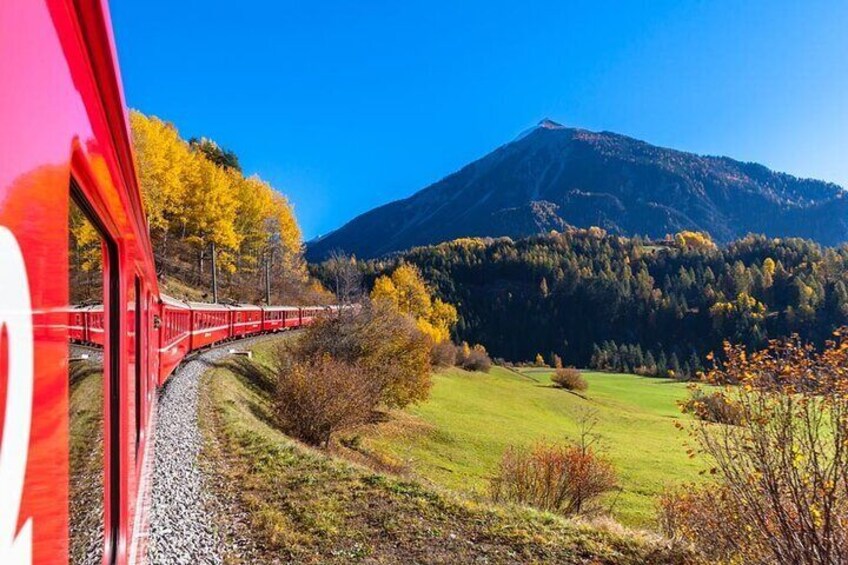 Full Day Tour in Bernina Express and St Moritz from Milan