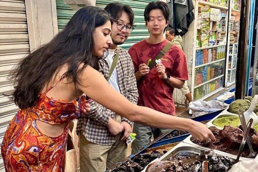 Tasting Mole at our Mexican Market tour