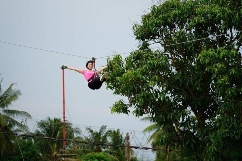 Pattaya Zipline Adventure with Buddha Mountain View