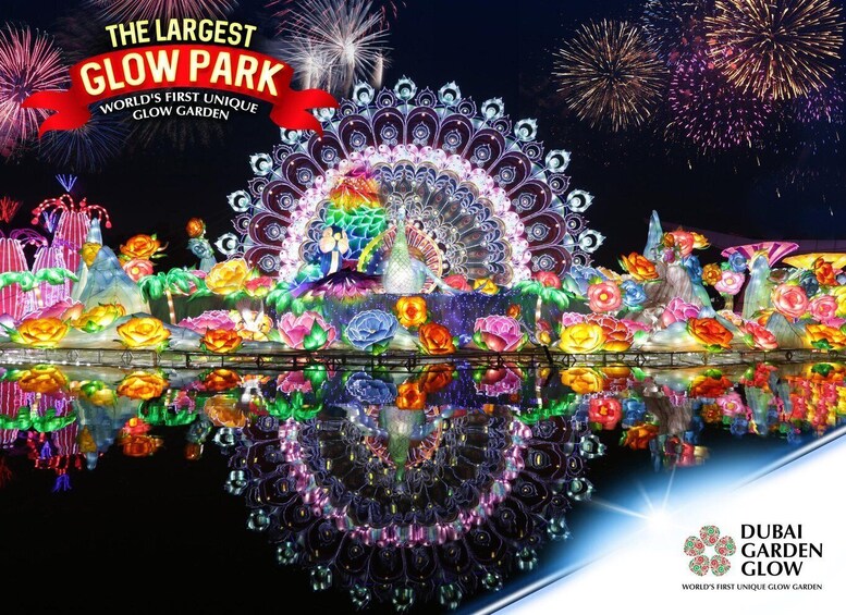 Dubai: Dubai Garden Glow Entry Ticket with Magic Park Option