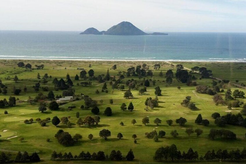 Aerial view from Whakatane Golf Club