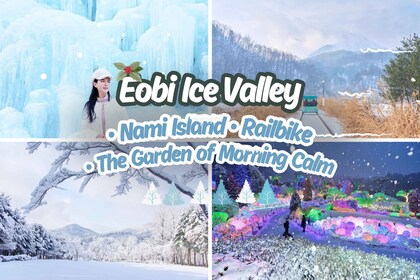 Seoul: Eobi Ice Valley & Nami Island & Railbike (opt.Garden)