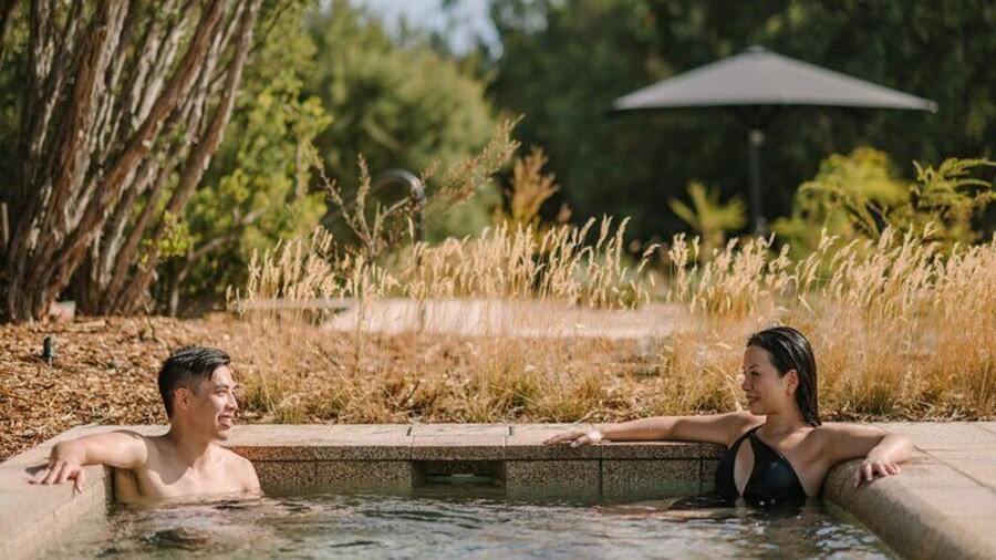 Relax in the tranquil geothermal springs at Alba