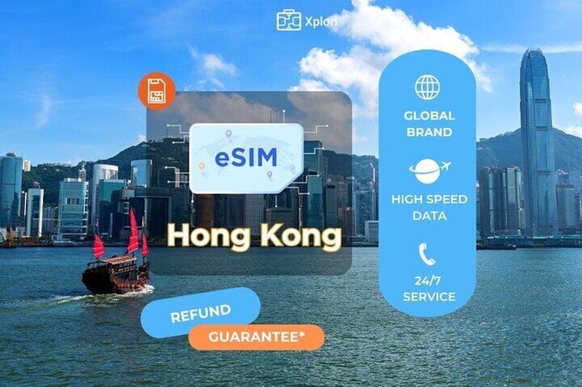 Hong Kong eSIM (3 - 30 Days. Up To 60GB of data)