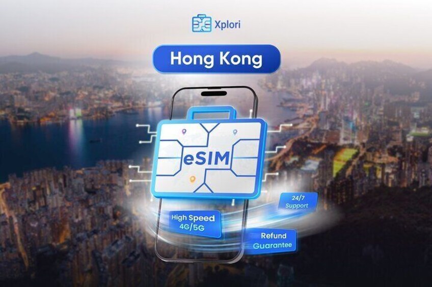 Hong Kong eSIM (3 - 30 Days. Up To 60GB of data)