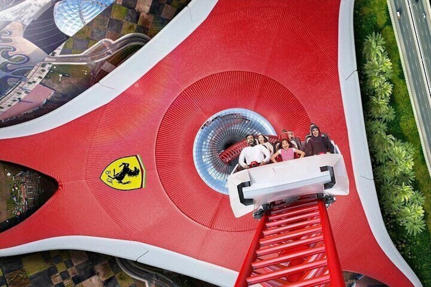 Feel the adrenaline rush as you soar through Ferrari's world of speed and excitement.