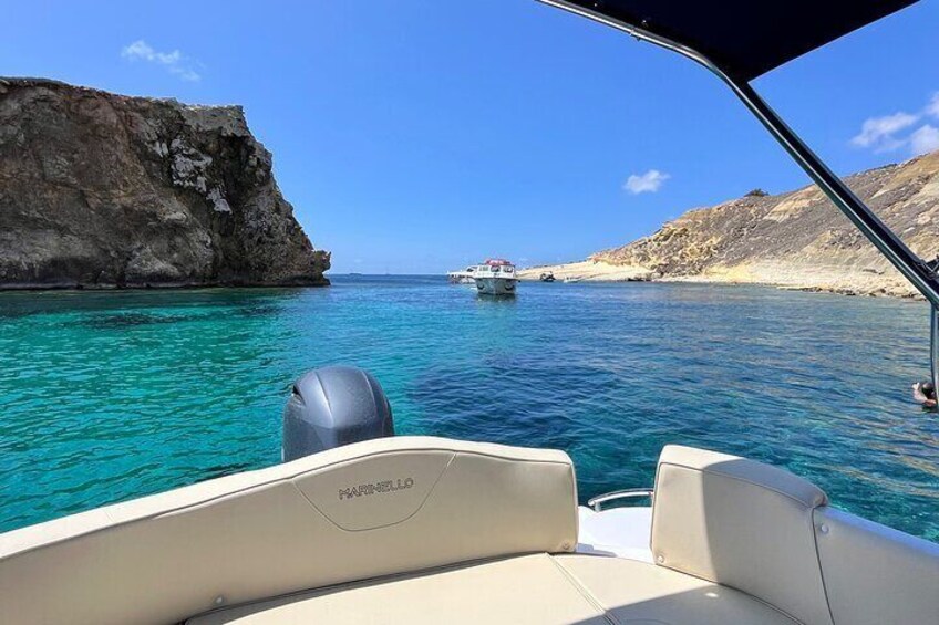 Private speed boat trip to Comino, Blue Lagoon and Caves