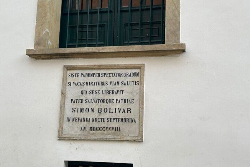Simon Bolivar escaped through this window
