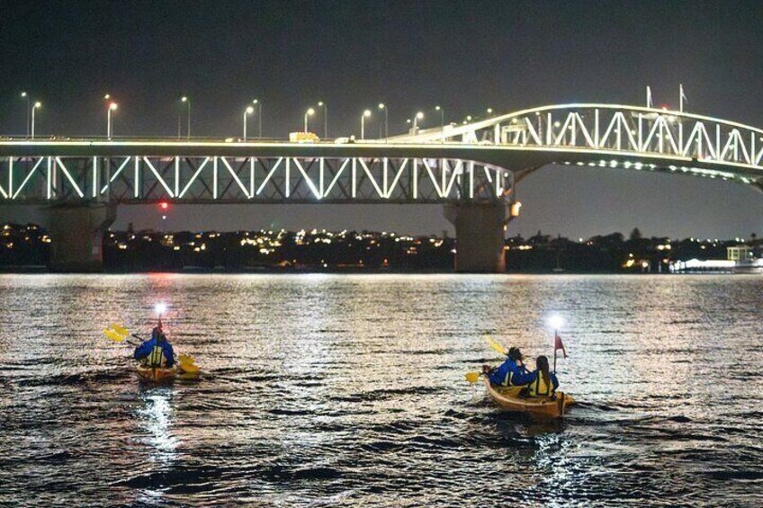 Witness the stunning Auckland Harbour Bridge from the water