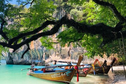 Krabi: tour en barco de cola larga por 4 islas con almuerzo