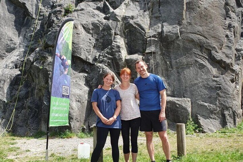 Happy climbers after an afternoon of climbing at Avon Gorge.