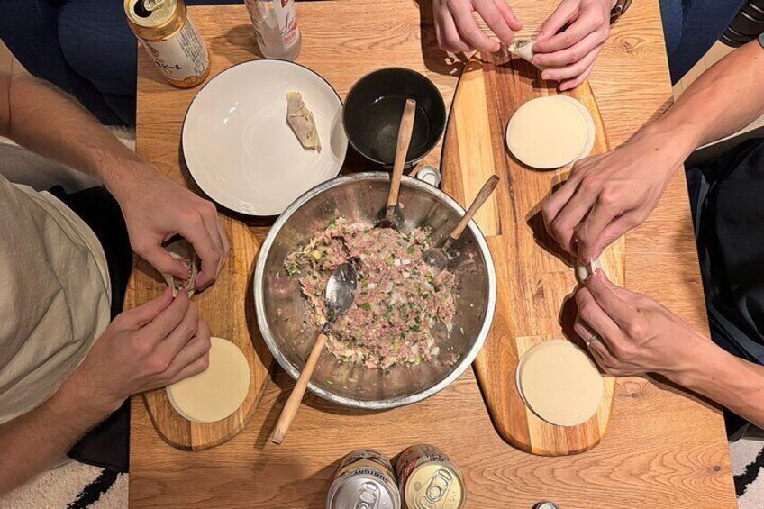 Local Family Supermarket Tour & Homemade Gyoza Cooking Experience