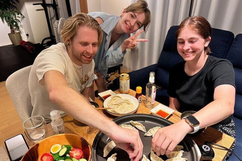 Local Family Supermarket Tour & Homemade Gyoza Cooking Experience