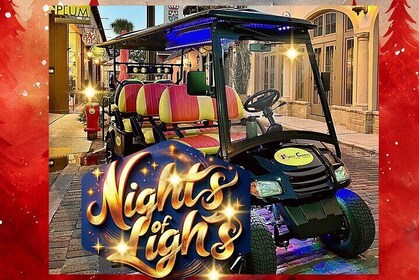 St Augustine Nights of Lights Tour on Premium Electric Cart