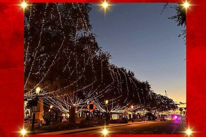 St Augustine Nights of Lights Tour on Premium Electric Cart