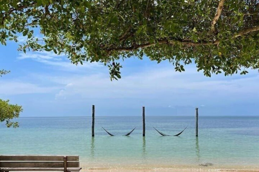 Private Beach Club without vendors on Baru Island