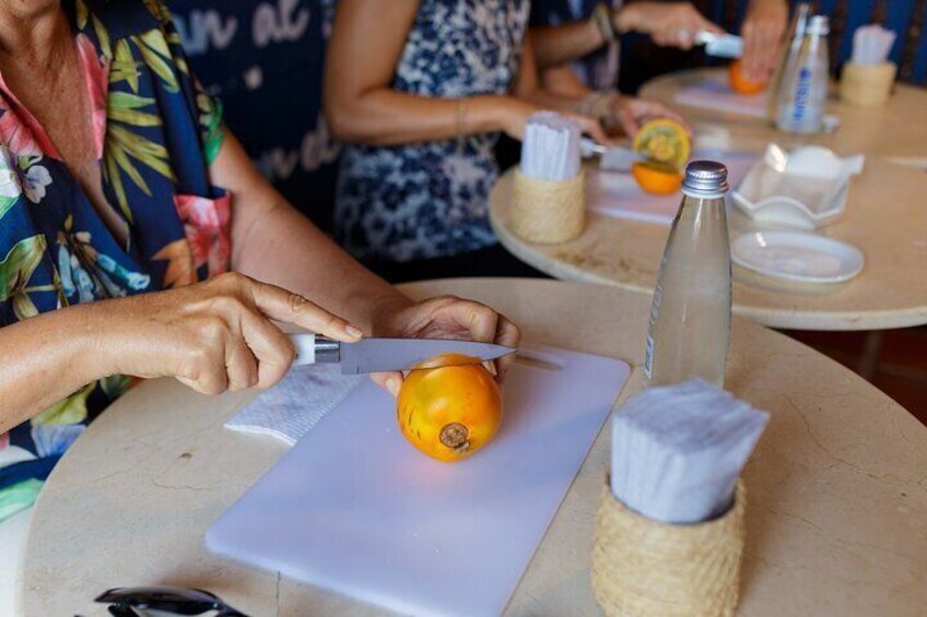 Caribbean fruits tasting and Paila Ice cream class