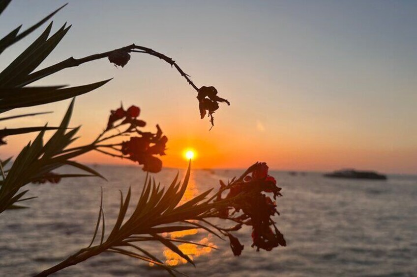 Beautiful sunset at Tonle Sap Lake 